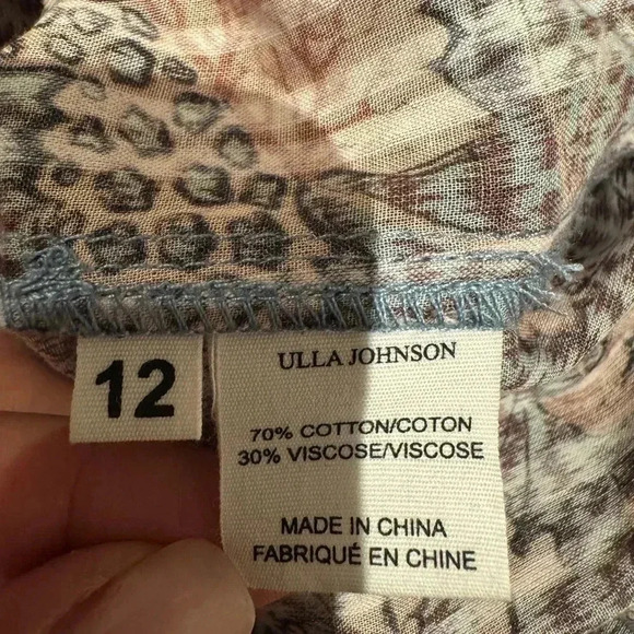 Ulla Johnson Floral Print Top - Black, Cream, Pink - Picture 10 of 10